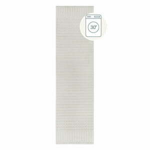 Biały chodnik z szenilu odpowiedni do prania 60x240 cm Elton – Flair Rugs obraz