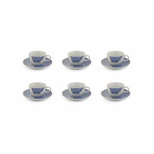 Biało-niebieskie porcelanowe filiżanki zestaw 6 szt. 0.9 l – Hermia obraz