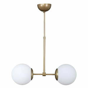 Lampa wisząca w biało-złotym kolorze ze szklanym kloszem ø 15 cm Seagull – Squid Lighting obraz