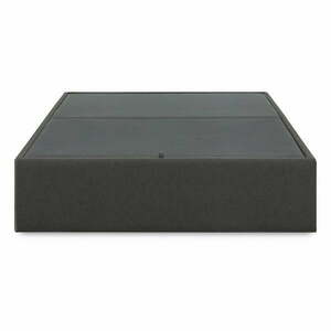 Czarne tapicerowane łóżko jednoosobowe ze schowkiem 140x190 cm Matters – Kave Home obraz