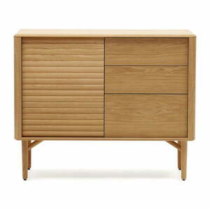 Niska komoda w dekorze dębu 105x86 cm Lenon – Kave Home obraz