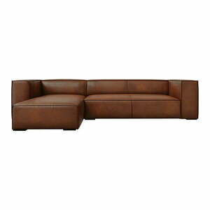 Koniakowy skórzany narożnik (lewostronny) Madame – Windsor & Co Sofas obraz