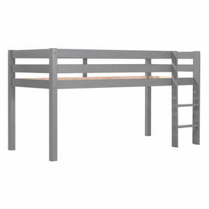 Szare podwyższone łóżko dziecięce z drewna sosnowego 90x200 cm PINO – Vipack obraz