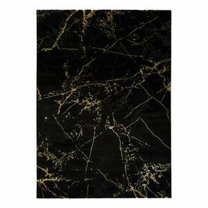 Czarny dywan Universal Gold Marble, 160x230 cm obraz