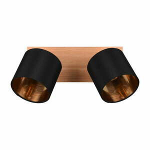 Czarno-naturalna lampa punktowa ø 12 cm Tommy – Trio obraz