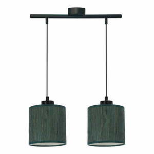 Ciemnozielona lampa wisząca z tekstylnym kloszem ø 15 cm Patti – Candellux Lighting obraz