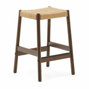 Brązowo-naturalne hokery z litego drewna dębowego zestaw 2 szt. (wysokość siedziska 66 cm) Yalia – Kave Home obraz