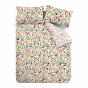 Różowa pościel dwuosobowa 230x220 cm Tilly Floral – Catherine Lansfield obraz
