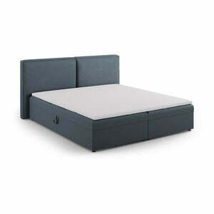 Niebieskie łóżko boxspring ze schowkiem 180x200 cm Arendal – Cosmopolitan Design obraz