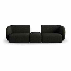 Czarna sofa z tkaniny szenilowej 246 cm Paolo – Milo Casa obraz