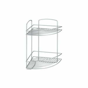 Dwupiętrowa narożna półka łazienkowa Metaltex Onda Corner obraz