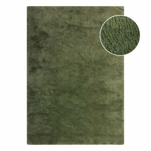 Ciemnozielona syntetyczna skóra 200x290 cm Faroe Wool Look Fur – Flair Rugs obraz
