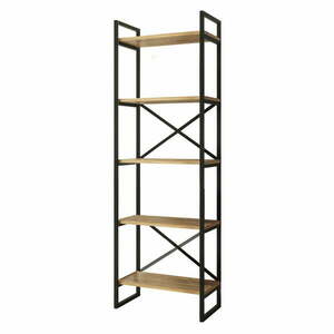 Czarny regał w dekorze sosny 58x175 cm Nicol – Kalune Design obraz
