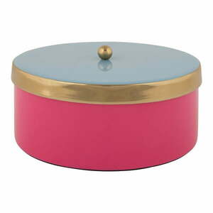 Różowy metalowy pojemnik dekoracyjny ø 16x6 cm Double Funky – PT LIVING obraz