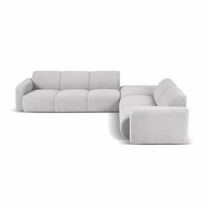 Jasnoszary narożnik z materiału bouclé (prawostronny) Molino – Micadoni Home obraz