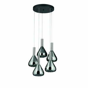 Czarna lampa wisząca LED ze szklanym kloszem ø 55 cm Cipera – CINQUE obraz