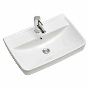 Biała umywalka ceramiczna 60x40 cm Set 357 – Pelipal obraz