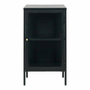 Czarna metalowa witryna 45x85 cm Carmel – Unique Furniture obraz