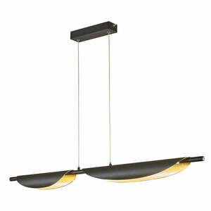 Czarna lampa wisząca LED ze ściemniaczem i metalowym kloszem Skal – Fischer & Honsel obraz