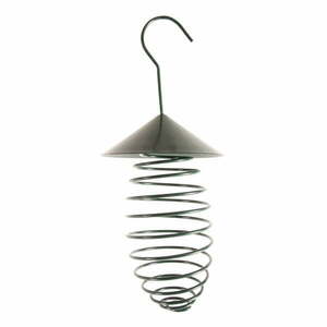 Ciemnozielony metalowy karmnik z daszkiem Esschert Design, ⌀ 10, 8 cm obraz