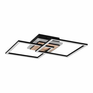 Czarno-brązowa lampa sufitowa LED ze ściemniaczem 28x57 cm Giro – Trio obraz