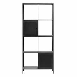 Czarny metalowy regał 80x180 cm Malibu – Unique Furniture obraz