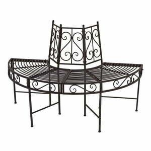 Czarna metalowa ławka ogrodowa Narvi – Garden Pleasure obraz