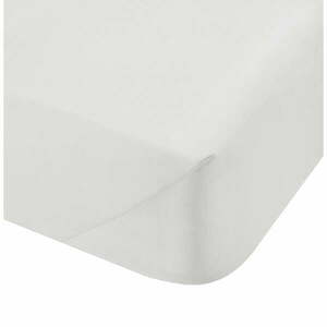 Białe prześcieradło z perkalu bawełnianego z gumką 135x190 cm Cotton Percale – Bianca obraz