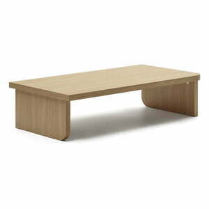 Stolik w dekorze dębu w naturalnym kolorze 75x140 cm Oaq – Kave Home obraz