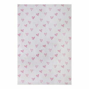 Biało-różowy dywan dziecięcy 160x235 cm Hearts – Hanse Home obraz