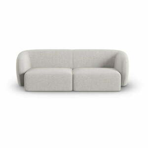 Jasnoszara sofa z tkaniny szenilowej 188 cm Paolo – Milo Casa obraz