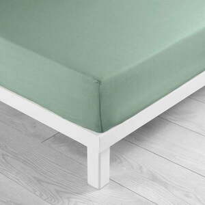 Jasnozielone bawełniane prześcieradło z gumką 180x200 cm Lina – douceur d'intérieur obraz