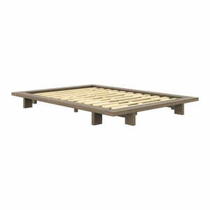 Brązowe łóżko dwuosobowe z litego drewna sosnowego ze stelażem 180x200 cm Japan – Karup Design obraz