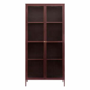 Czerwona metalowa witryna 90x190 cm Bronco – Unique Furniture obraz