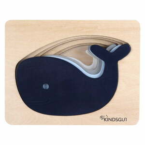 Drewniane puzzle Whale – Kindsgut obraz