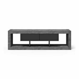 Czarno-szara szafka pod TV w dekorze betonu 175x52 cm Nara – TemaHome obraz