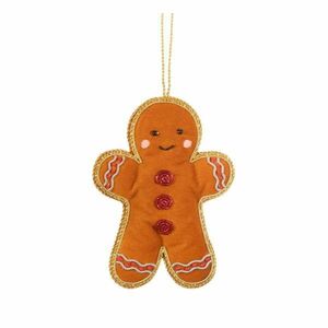 Tekstylna ozdoba świąteczna wykonana ręcznie 10 cm Gingerbread – Sass & Belle obraz