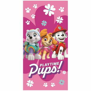 Różowy bawełniany ręcznik dziecięcy 70x140 cm Paw Patrol – Jerry Fabrics obraz