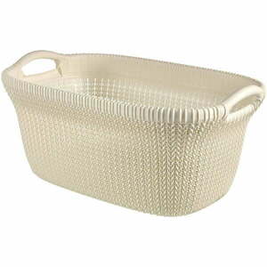 Kremowy kosz na pranie Curver Knit Lungo obraz