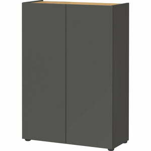 Antracytowa szafka na buty w dekorze dębu 74x105x33 cm Alviano – Germania obraz
