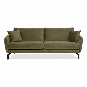 Zielona sofa z aksamitnym obiciem Scandic Magic, szer. 230 cm obraz
