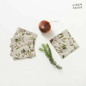 Naturalne podkładki zestaw 4 szt. ze świątecznym motywem – Linen Tales obraz