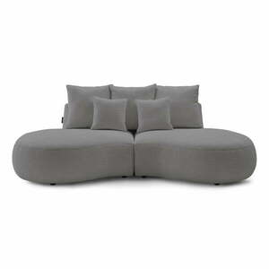 Jasnoszara sofa z materiału bouclé 260 cm Saint-Germain – Bobochic Paris obraz