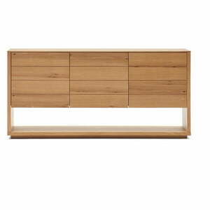 Niska komoda w dekorze dębu 151x74 cm Alguema – Kave Home obraz