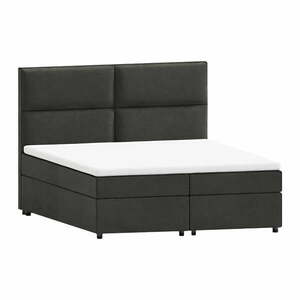 Ciemnoszare łóżko boxspring ze schowkiem 180x200 cm Rico – Ropez obraz