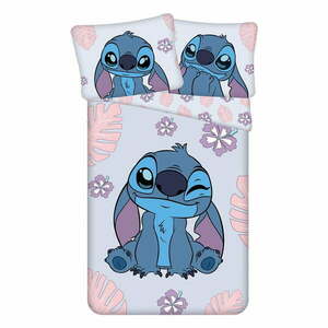 Niebiesko-fioletowa bawełniana pościel dziecięca jednoosobowa 140x200 cm Lilo and Stitch "Cute" – Jerry Fabrics obraz