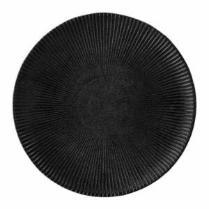 Czarny talerz z kamionki Bloomingville Neri, ø 23 cm obraz