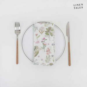 Serwetki zestaw 2 szt. lniane White Botany – Linen Tales obraz