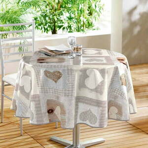 Obrus zmywalny z PCV ø 160 cm Cosy Coeur – douceur d'intérieur obraz