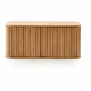 Wisząca szafka pod umywalkę w dekorze jesionu w naturalnym kolorze 90x40 cm Mailen – Kave Home obraz